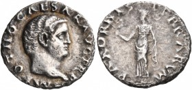 Otho, 69. Denarius (Silver, 18 mm, 2.42 g, 5 h), Rome, 15 January-16 April 69. IMP M OTHO CAESAR AVG TR P Bare head of Otho to right. Rev. PAX ORBIS T...