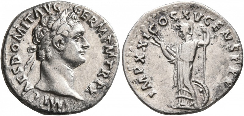 Domitian, 81-96. Denarius (Silver, 19 mm, 3.20 g, 7 h), Rome, Septermber 90-Sept...