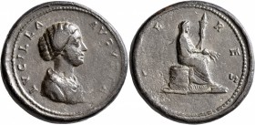 Lucilla, Augusta, 164-182. Medallion (Bronze, 40 mm, 47.91 g, 12 h), Rome, circa 164-166/7. LVCILLA AVGVSTA Draped bust of Lucilla to right. Rev. CERE...
