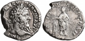 Pertinax, 193. Denarius (Silver, 17 mm, 3.06 g, 6 h), Rome. IMP [CAES P] HELV PERTIN AVG Laureate head of Pertinax to right. Rev. VOT DECEN TR P COS I...