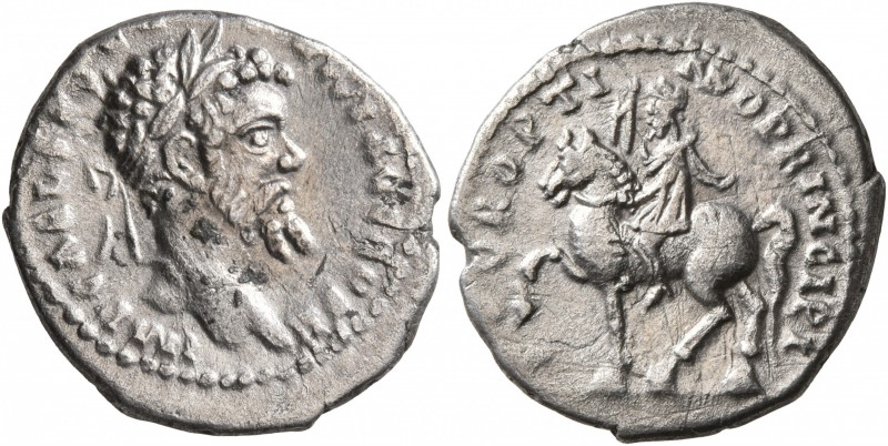 Septimius Severus, 193-211. Denarius (Silver, 18 mm, 2.94 g, 12 h), Emesa, 194-1...