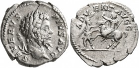 Septimius Severus, 193-211. Denarius (Silver, 19 mm, 3.38 g, 7 h), Rome, 202-210. SEVERVS PIVS AVG Laureate head of Septimius Severus to right. Rev. A...