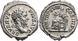Septimius Severus, 193-211. Denarius (Silver, 20 mm, 3.79 g, 12 h), Rome, 210. SEVERVS PIVS AVG BRIT Laureate head of Septimius Severus to right. Rev....