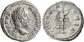 Septimius Severus, 193-211. Denarius (Silver, 19 mm, 3.60 g, 7 h), Rome, 210-211. SEVERVS PIVS AVG BRIT Laureate head of Septimius Severus to right. R...