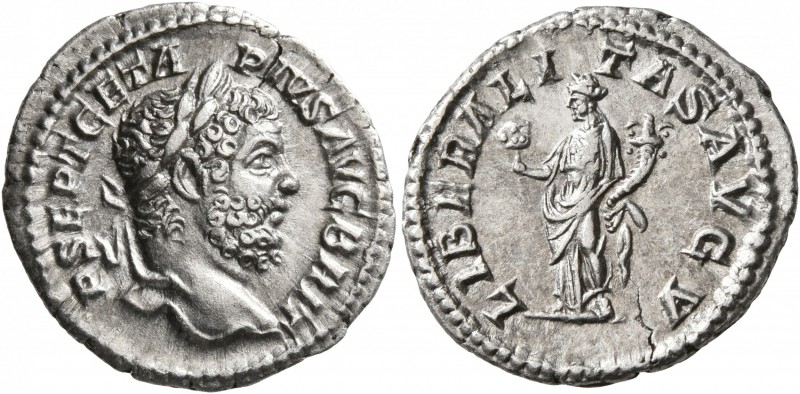 Geta, 209-211. Denarius (Silver, 20 mm, 2.74 g, 6 h), Rome, 210-211. P SEPT GETA...