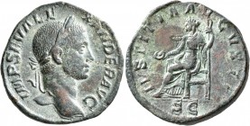Severus Alexander, 222-235. Sestertius (Orichalcum, 29 mm, 18.89 g, 2 h), Rome, 230. IMP SEV ALEXANDER AVG Laureate head of Severus Alexander to right...