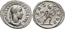 Severus Alexander, 222-235. Denarius (Silver, 21 mm, 2.77 g, 12 h), Rome, 232. IMP ALEXANDER PIVS AVG Laureate, draped and cuirassed bust of Severus A...