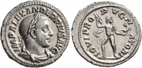 Severus Alexander, 222-235. Denarius (Silver, 20 mm, 3.00 g, 6 h), Rome, 232. IMP ALEXANDER PIVS AVG Laureate and draped bust of Severus Alexander to ...