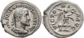 Maximinus I, 235-238. Denarius (Silver, 21 mm, 2.61 g, 7 h), Rome, 236. IMP MAXIMINVS PIVS AVG Laureate, draped and cuirassed bust of Maximinus I to r...