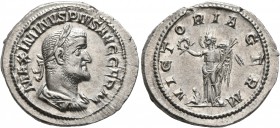 Maximinus I, 235-238. Denarius (Silver, 21 mm, 3.63 g, 12 h), Rome, 236-237. MAXIMINVS PIVS AVG GERM Laureate, draped and cuirassed bust of Maximinus ...