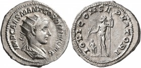 Gordian III, 238-244. Antoninianus (Silver, 23 mm, 4.93 g, 6 h), Rome, 238-239. IMP CAES M ANT GORDIANVS AVG Radiate, draped and cuirassed bust of Gor...