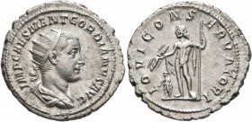 Gordian III, 238-244. Antoninianus (Silver, 23 mm, 4.82 g, 6 h), Rome, 238-239. IMP CAES M ANT GORDIANVS AVG Radiate, draped and cuirassed bust of Gor...