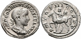 Gordian III, 238-244. Denarius (Silver, 20 mm, 3.52 g, 5 h), Rome, 240. IMP GORDIANVS PIVS FEL AVG Laureate, draped and cuirassed bust of Gordian III ...