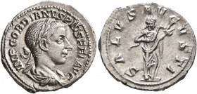 Gordian III, 238-244. Denarius (Silver, 20 mm, 2.69 g, 7 h), Rome, Summer 241. IMP GORDIANVS PIVS FEL AVG Laureate, draped and cuirassed bust of Gordi...