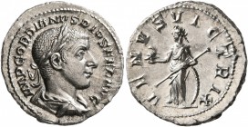 Gordian III, 238-244. Antoninianus (Silver, 20 mm, 3.08 g, 1 h), Rome, Summer 241. IMP GORDIANVS PIVS FEL AVG Laureate, draped and cuirassed bust of G...