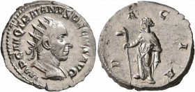 Trajan Decius, 249-251. Antoninianus (Silver, 21 mm, 4.57 g, 11 h), Rome. IMP C M Q TRAIANVS DECIVS AVG Radiate and cuirassed bust of Trajan Decius to...