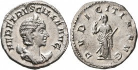 Herennia Etruscilla, Augusta, 249-251. Antoninianus (Silver, 21 mm, 4.39 g, 1 h), Rome. HER ETRVSCILLA AVG Diademed and draped bust of Herennia Etrusc...