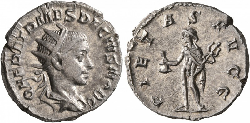 Herennius Etruscus, as Caesar, 249-251. Antoninianus (Silver, 21 mm, 3.75 g, 1 h...