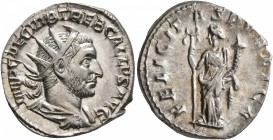 Trebonianus Gallus, 251-253. Antoninianus (Silver, 21 mm, 4.57 g, 6 h), Rome. IMP CAE C VIB TREB GALLVS AVG Radiate, draped and cuirassed bust of Treb...