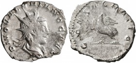 Divus Valerian II, died 258. Antoninianus (Silver, 22 mm, 3.30 g, 12 h), Cologne, 258-259. DIVO VALERIANO CAES Radiate and draped bust of Divus Valeri...