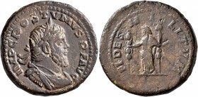 Postumus, Romano-Gallic Emperor, 260-269. Double Sestertius (Bronze, 31 mm, 22.10 g, 6 h), Cologne, 261. IMP C POSTVMVS P F AVG Radiate, draped and cu...