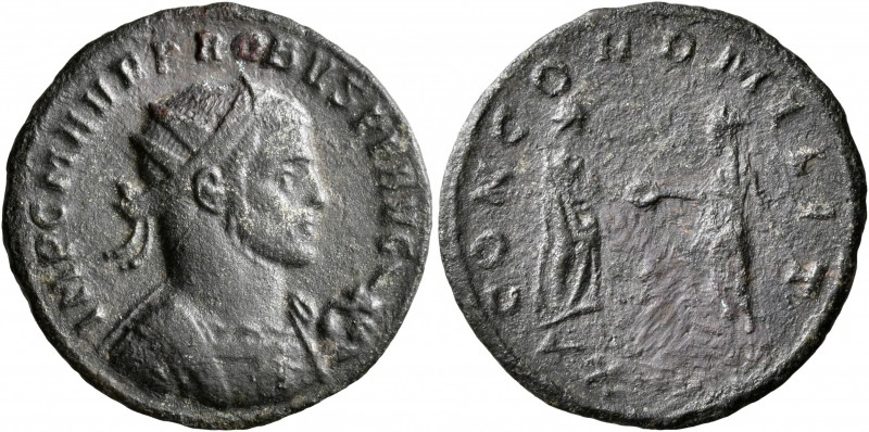 Probus, 276-282. Antoninianus (Bronze, 22 mm, 2.69 g, 1 h), Siscia, 277. IMP C M...