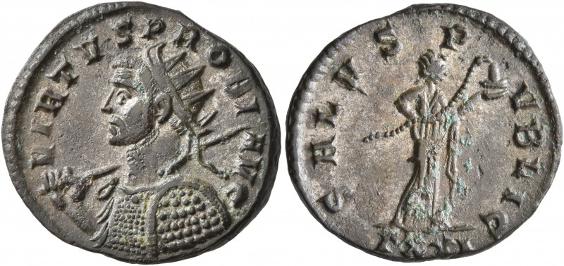 Probus, 276-282. Antoninianus (Silvered bronze, 21 mm, 3.75 g, 12 h), Ticinum, 2...