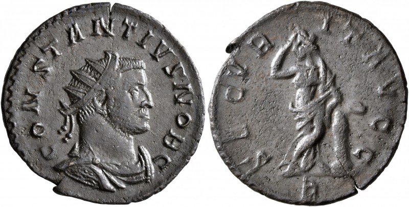 Constantius I, as Caesar, 293-305. Antoninianus (Bronze, 22 mm, 3.19 g, 7 h), Lu...