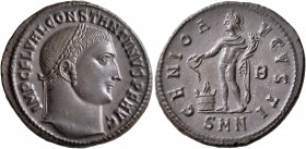 Constantine I, 307/310-337. Follis (Bronze, 23 mm, 4.57 g, 7 h), Nicomedia, circa 312. IMP C FL VAL CONSTANTINVS P F AVG Laureate head of Constantine ...