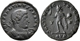 Constantine I, 307/310-337. Follis (Bronze, 19 mm, 2.26 g, 7 h), Treveri, 316. CONSTANTINVS P F AVG Laureate and cuirassed bust of Constantine I to ri...