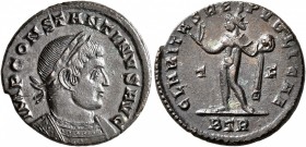 Constantine I, 307/310-337. Follis (Bronze, 19 mm, 2.87 g, 6 h), Treveri, 317. IMP CONSTANTINVS AVG Laureate and cuirassed bust of Constantine I to ri...