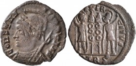 Commemorative Series, 330-354. Follis (Bronze, 15 mm, 1.00 g, 7 h), a contemporary imitation of an issue from Treveri, after 330. CONSTΠNIINOPOIIS Hel...