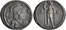 Commemorative Series, 330-354. Follis (Bronze, 17 mm, 2.45 g, 6 h), Rome, struck under Constantius II, circa 348. Helmeted, draped and cuirassed bust ...