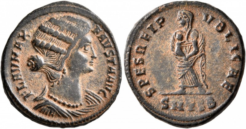 Fausta, Augusta, 324-326. Follis (Bronze, 19 mm, 3.72 g, 6 h), Thessalonica, 326...