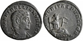 Hannibalianus, Rex Regum, 335-337. Follis (Bronze, 16 mm, 1.72 g, 11 h), Constantinopolis, 336-337. FL HANNIBALLIANO REGI Bare-headed, draped and cuir...
