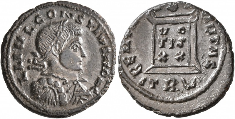 Constantius II, as Caesar, 324-337. Follis (Silvered bronze, 19 mm, 3.07 g, 6 h)...