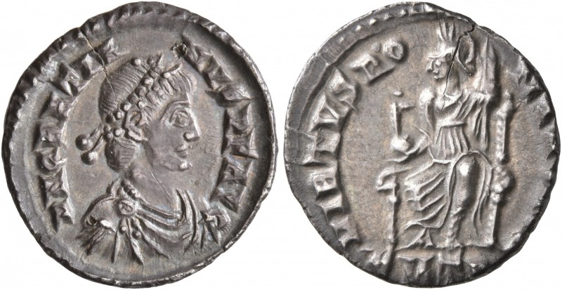 Gratian, 367-383. Siliqua (Silver, 17 mm, 1.82 g, 12 h), Treveri, 378-383. D N G...