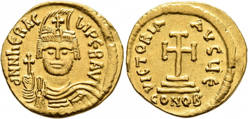 Heraclius, 610-641. Solidus (Gold, 20 mm, 4.50 g, 7 h), Constantinopolis, 610-61...