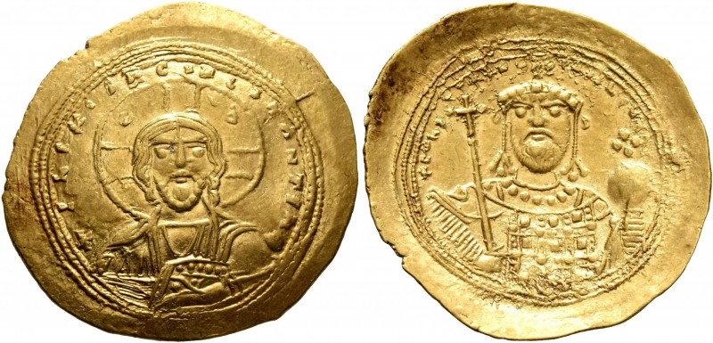 Constantine IX Monomachus, 1042-1055. Histamenon (Gold, 28 mm, 4.44 g, 5 h), Con...