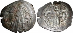 John Comnenus-Ducas, as emperor of Thessalonica, 1237-1242. Trachy (Bronze, 24 mm, 1.62 g, 7 h), Thessalonica. ΛΛKЄΛOI XV PI૪ Four-winged Angel standi...