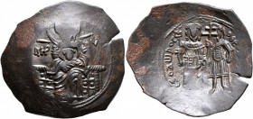 Theodore I Comnenus-Lascaris, emperor of Nicaea, 1208-1222. Aspron Trachy (Bronze, 28 mm, 3.15 g, 7 h), Nicaea, circa 1205-1212. The Virgin Mary enthr...