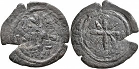 CRUSADERS. Edessa. Richard of Salerno, regent, 1104-1108. Follis (Bronze, 29 mm, 6.37 g). KЄ / BOHΘ / PIKAP / Δω ('Lord, help Richard' in Greek) in fo...