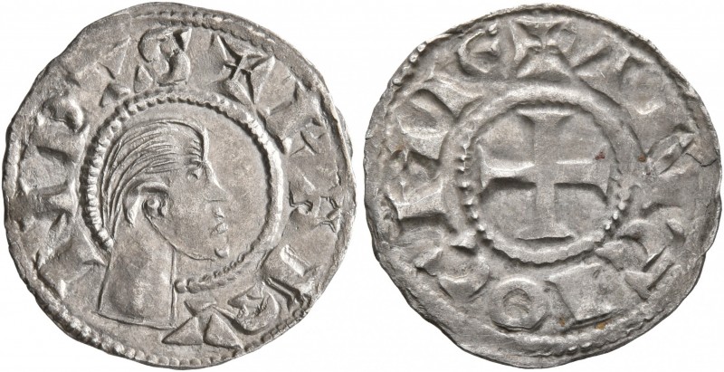 CRUSADERS. Antioch. Raymond of Poitiers, 1136-1149. Denier (Silver, 18 mm, 0.96 ...