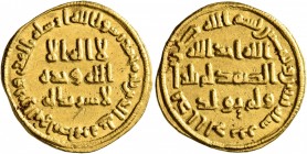 ISLAMIC, Umayyad Caliphate. temp. 'Abd al-Malik ibn Marwan, AH 65-86 / AD 685-705. Dinar (Gold, 19 mm, 4.29 g, 6 h), no mint name, AH 82 = AD 701/2. I...
