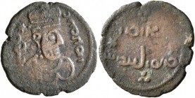 ISLAMIC, Umayyad Caliphate. al-Walid I ibn 'Abd al-Malik, AH 86-96 / AD 705-715. Pashiz (Bronze, 17 mm, 1.84 g, 3 h), anonymous Arab-Sasanian type, Ta...