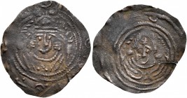 ISLAMIC, Umayyad Caliphate. temp. al-Walid I ibn 'Abd al-Malik, AH 86-96 / AD 705-715. Pashiz (Bronze, 21 mm, 0.57 g, 3 h), anonymous Arab-Sasanian ty...