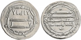 ISLAMIC, 'Abbasid Caliphate. temp. Al-Hadi, AH 169-170 / AD 785-786. Dirham (Silver, 24 mm, 2.94 g, 11 h), Madinat al-Salam, AH 169 = AD 785/6. SICA I...