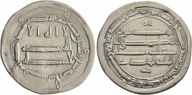 ISLAMIC, 'Abbasid Caliphate. temp. Al-Hadi, AH 169-170 / AD 785-786. Dirham (Silver, 25 mm, 2.79 g, 3 h), Madinat al-Salam, AH 169 = AD 785/6. SICA II...