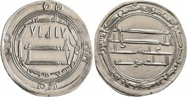 ISLAMIC, 'Abbasid Caliphate. al-Hadi, AH 169-170 / AD 785-786. Dirham (Silver, 26 mm, 2.95 g, 1 h), citing the caliph al-Hadi, Madinat Jayy, AH 170 = ...