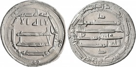 ISLAMIC, 'Abbasid Caliphate. temp. Al-Rashid, AH 170-193 / AD 786-809. Dirham (Silver, 23 mm, 2.70 g, 10 h), citing the caliph Harun al-Rashid and the...